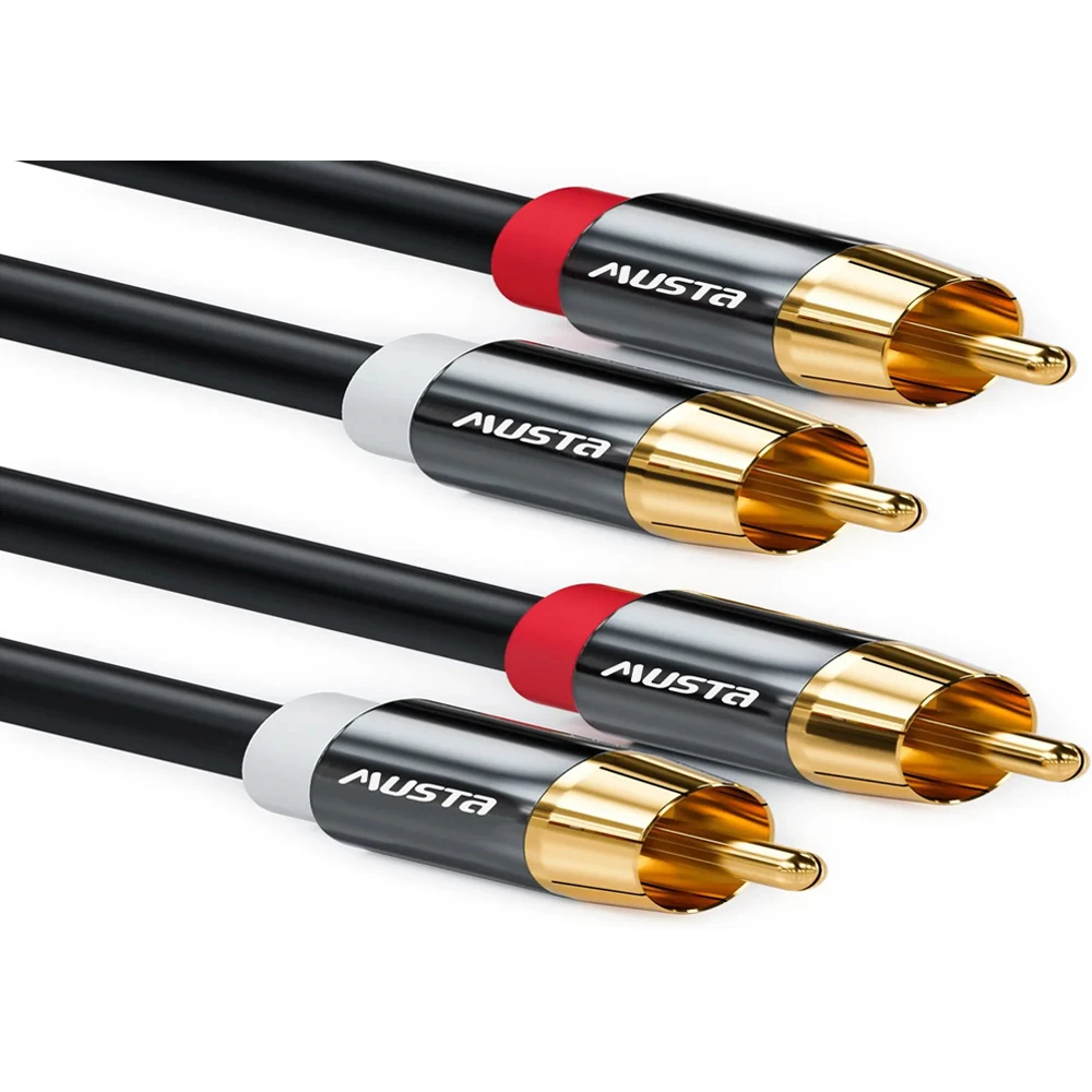 Good Quality Oem Odm Rca Cable High Quality Stereo Plug 24k Gold Plated 2rca To 2rca Audio Cable