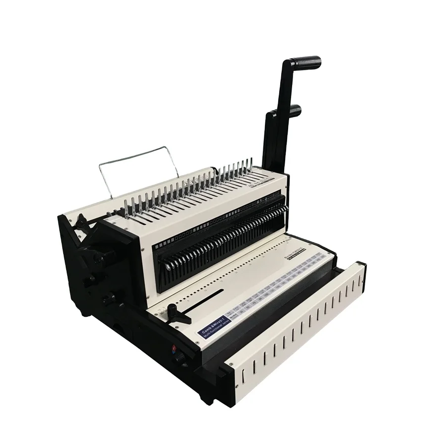 The Latest Style Durable Low Price Bright Office Plastic Sprial Wire Perfect Book Notebook Binding Machine A4 4:1 Size 46 Holes