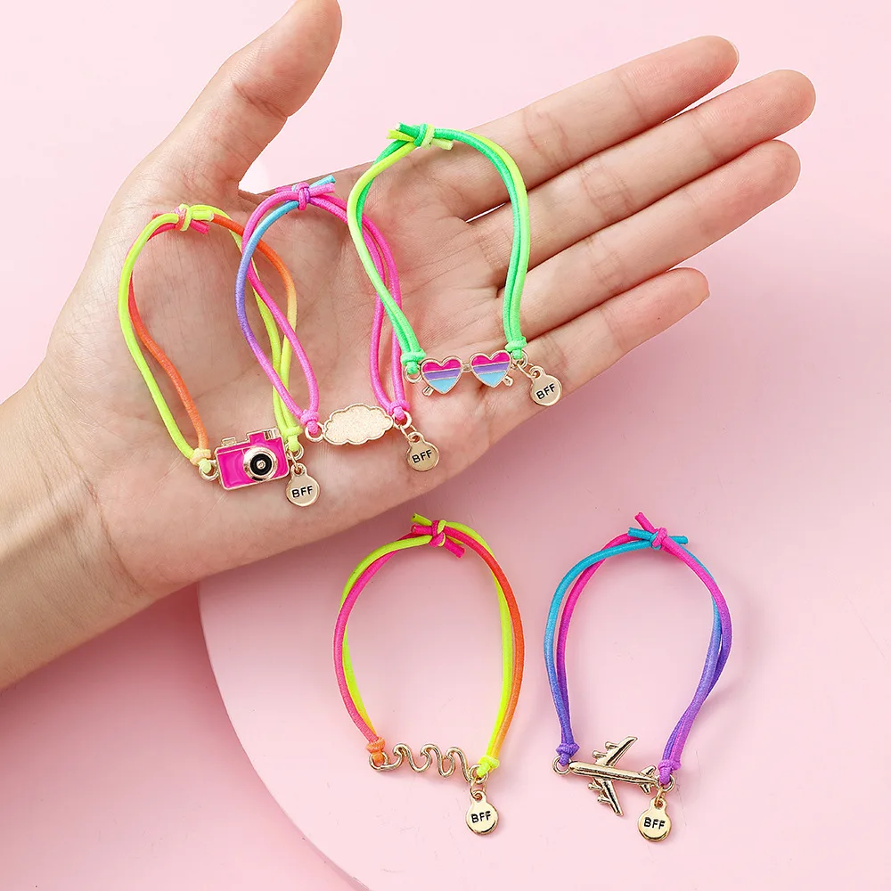 10 Braccialetti Amicizia Per Bambini - Con Ciondoli, Elastici, Regalo Compleanno O Natale - Foto 13