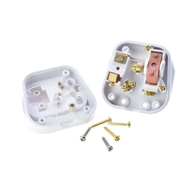 Australia Rewireable Plug Type I Flat 3 Pins AUS Wiring Plug With Red Indicate Light and Control Power Switch 10A AU Power Plug