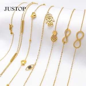 18k Gold Plated Environmental Friendly Stainless Steel Charm Bracelet for Women Geometric Design Trendy Fashion Manufacturer