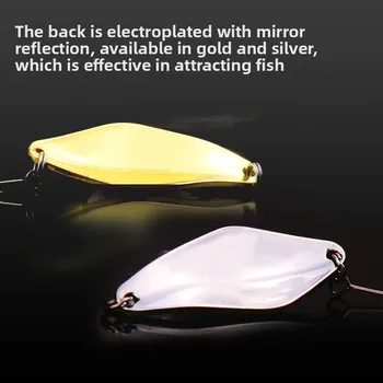 Pure Copper Color Horse Mouth Sequins DUO Submerged Luya Iron Plate Bait Artificial Hard Bait Perch Bass Bare White Striped – Hard Lure – view 5