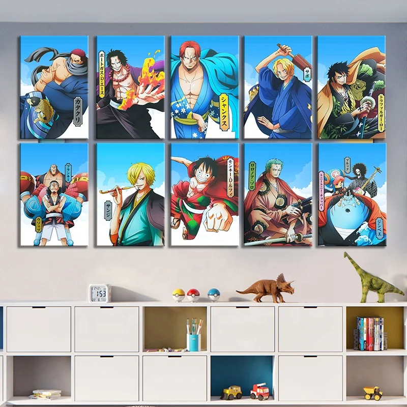 12designs Anime One Piece Wano Country Poster Luffy Zoro Sanji Manga Character Picture Printed On Canvas Anime Decor Buy One Piece Poster Luffy Zoro Sanji Anime Decor Product On Alibaba Com