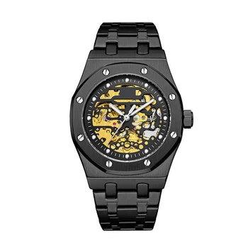 High Quality Men's Automatic Watches Wholesale Latest Designer Wrist Watches Custom Logo Luxury Black Mechanical Watches for Men