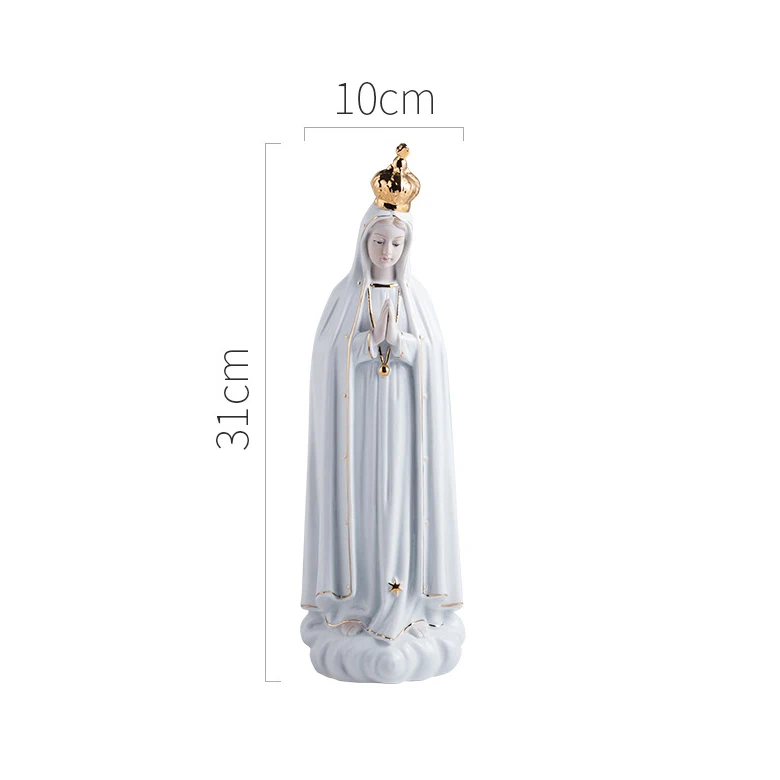 Assumption Virgin Mary With Angels Catholic Religious Crafts Statue Sculpture Figurine