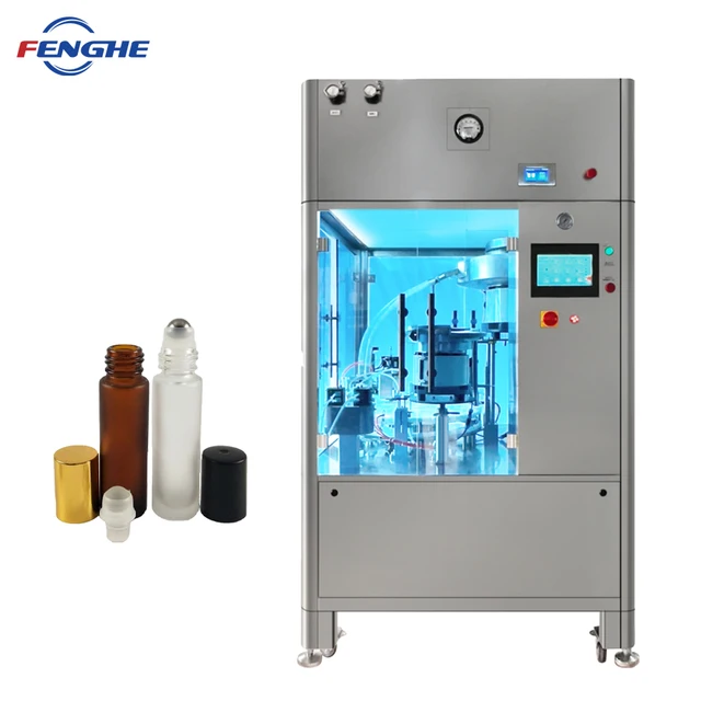 Roll On Bottle Filling Capping Machine With 100-Level Laminar Flow, Essential Oil Filling Capping Machine