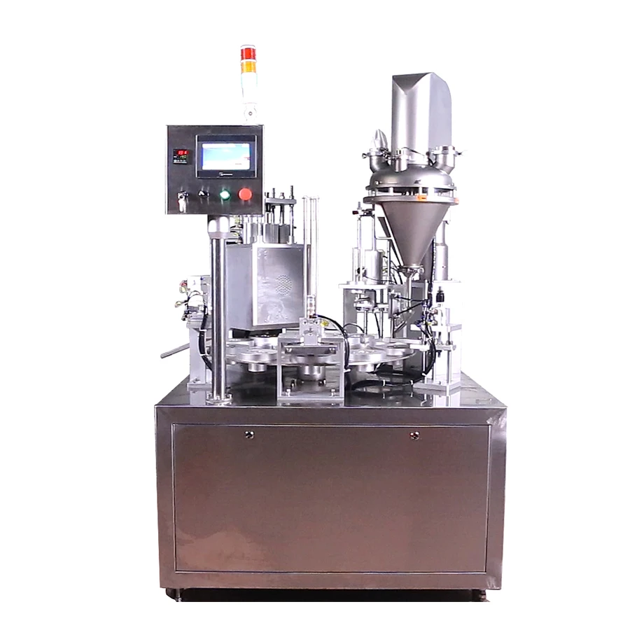 Fully Auto Rotary Automatic Nitrogen Nespresso Coffee Pod  Filling  Sealing Machine Europe Capsule Packing Machine