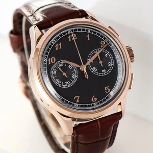 New Rose Gold case Multi-functional Business Men's Mechanical Wristwatch High-quality Luxury Automatic Waterproof Luminous Watch