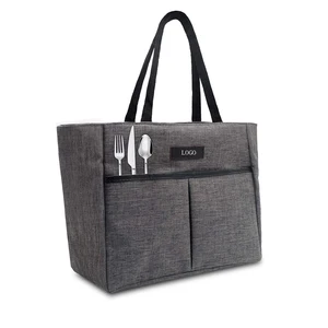 Portable Reusable Cooler Thermal Tote Insulated Lunch Bag for Women