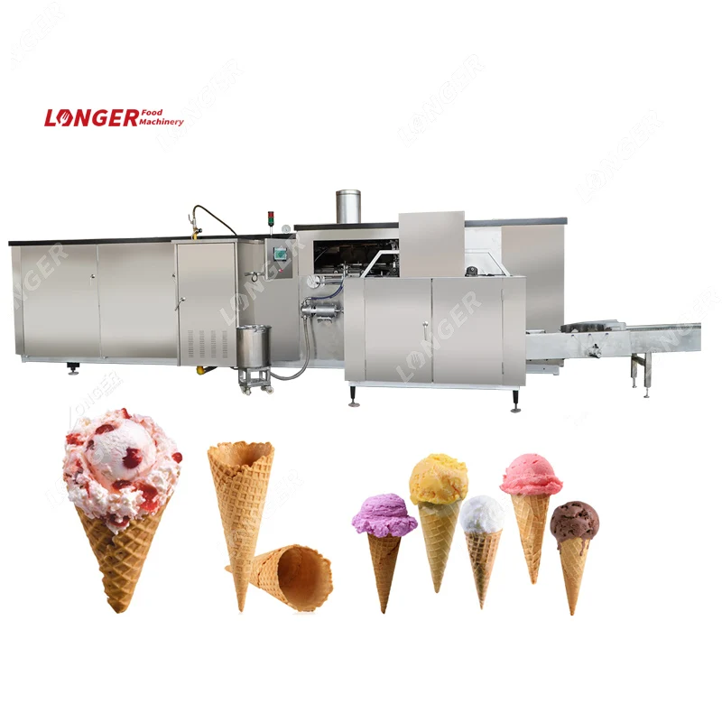 Automatic Waffle Cone Maker Production Line Biscuit Ice Cream Cone Making Machine Price