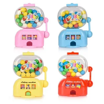 Oem Cartoon Plastic Candy Toy Vending Machines Candy Dispenser Mini Fidget  Lottery Game Toy Plastic Candy Dispenser For Kids