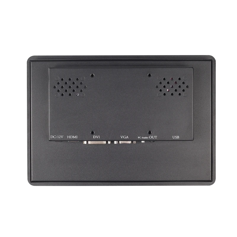 Zhixianda 8 Inch Metal Case Wall Mount Industrial Embedded Monitor Wide Screen Display Capacitive Touch Function