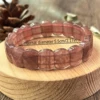 Natural Barrel-Cut Shape Strawberry Quartz Bracelet