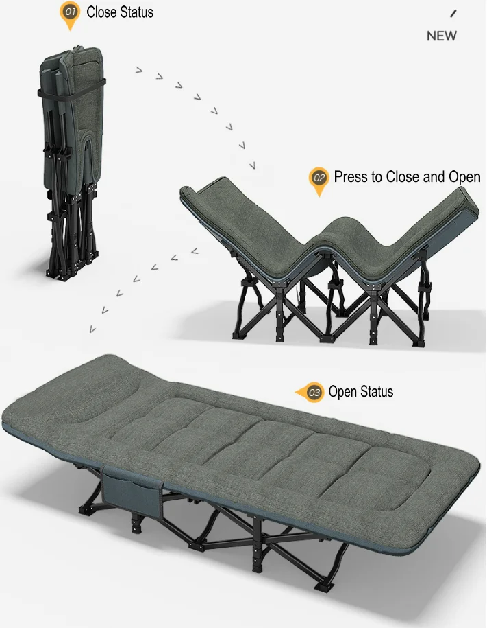 Hot Selling Portable Metal Single Easy Carrying Foldable Comfortable