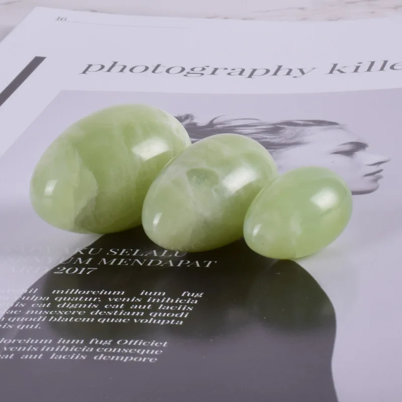 3個ジェイダイトジェイドエッグヨニ天然ジェイドヨニエッグ女性用卸売