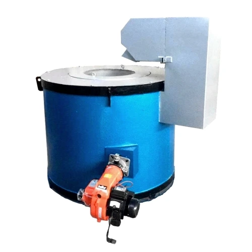 Natural Gas Fired Aluminum Melting Furnace Crucible Melting Furnace With Tilting System