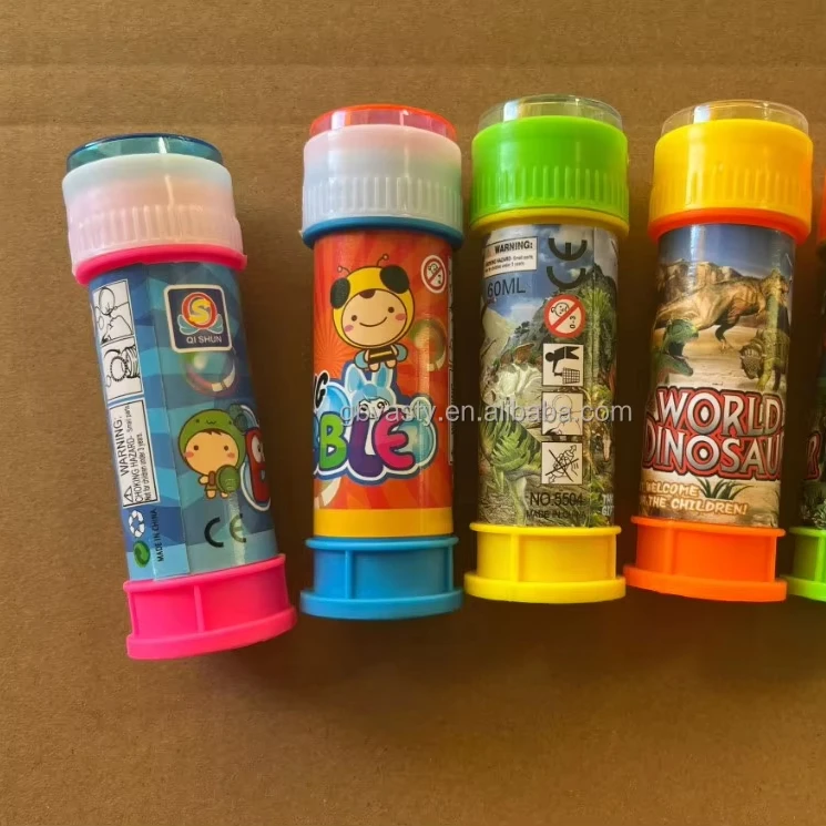 Fun Bubbles Toy Custom Promotional Toys Blowing Bubbles Water 50ML Colorful Bottle Bubble Outdoor Game