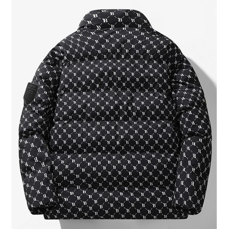 Custom waterproof Winter Stand Collar Outdoor Casual Thickened warm Cotton Padded Bubble puffer Jacket for Men's_voghion.com