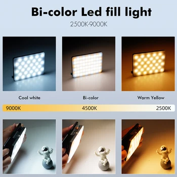 NiceFoto Portable Rechargeable 5W Conference Selfie Vlog Makeup Video Fill Light for Cell Phone and Laptop product image