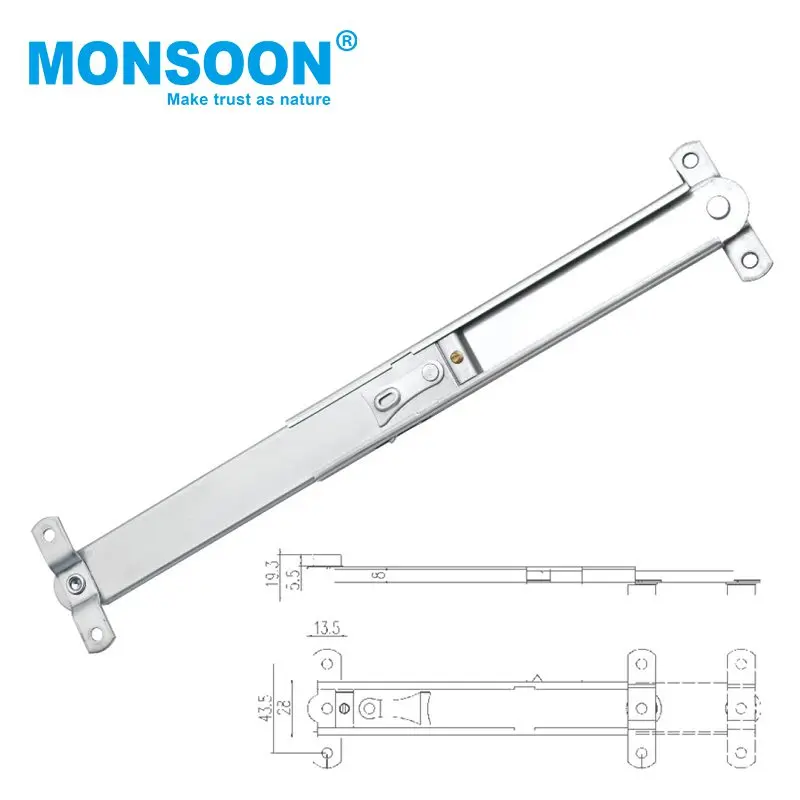 Adjustable Top Hung Casement Window Hinges Hidden Interlock Window