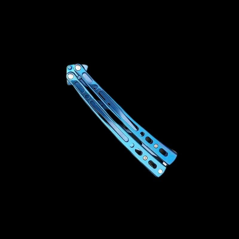 High-quality Unsharpened Practice Training Balisong Steel Ball Bearing Trainer Pocket Butterfly Tools for Man Gift