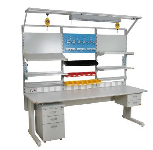 Packing workstation with side table and rolling line for mobile phone repairing