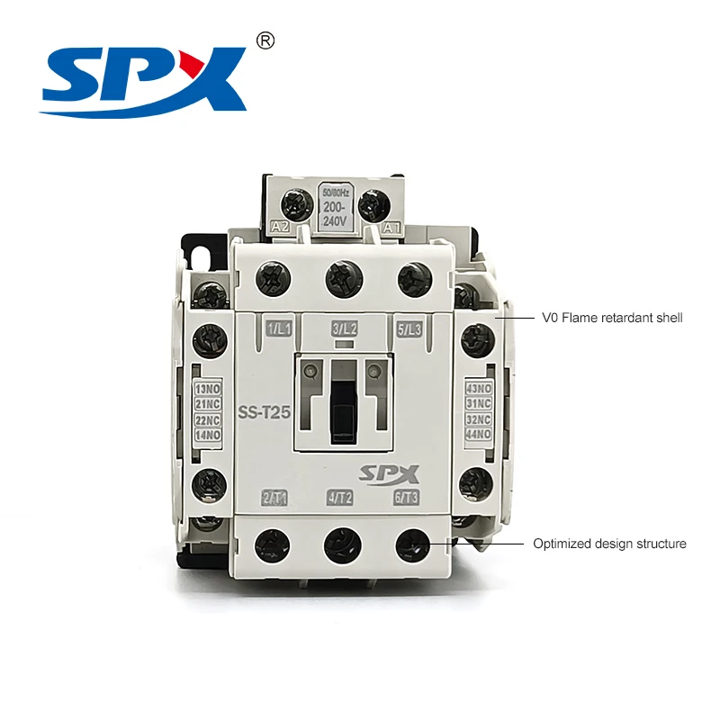 SPX Factory Sales 3 Phase 10a 12a 20A 25A 35A 50A 65A 80A 100A Electrical Magnetic Contactors 12v Ac Contactor 3p  220v