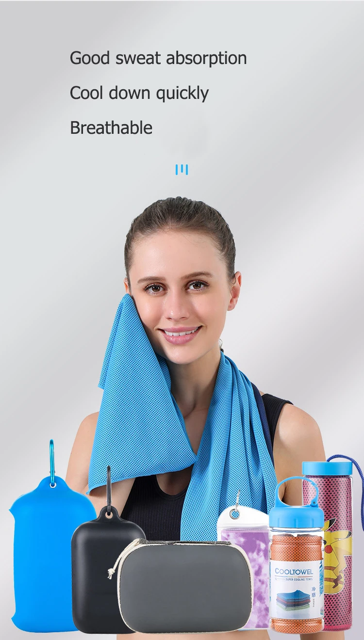 Hesen New Arrival Personalized Cooling Towels Custom Logo Microfiber