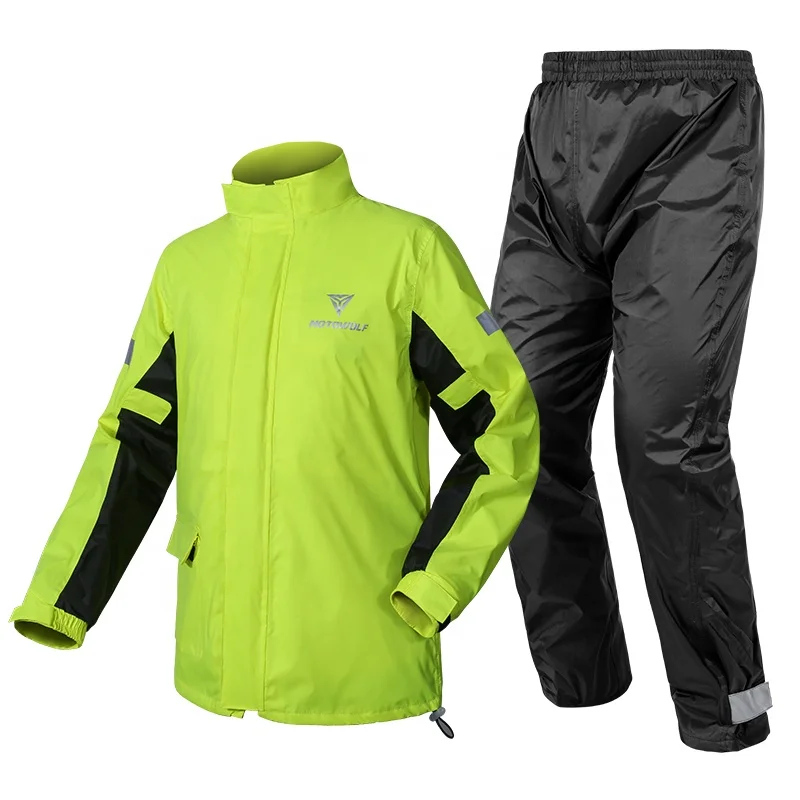 MOTOWOLF Rain Motorcycle Suit Waterproof Reflective