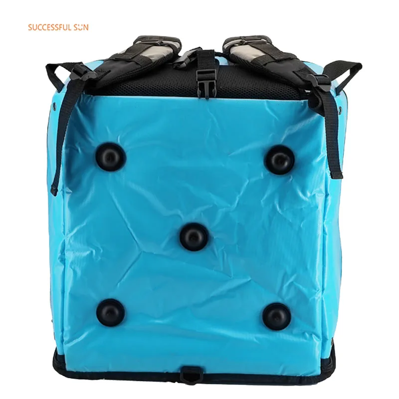 product 2025 factory wholesale heated insulated food delivery bag with cup holder backpack for pizza hot just eat bicycle-6