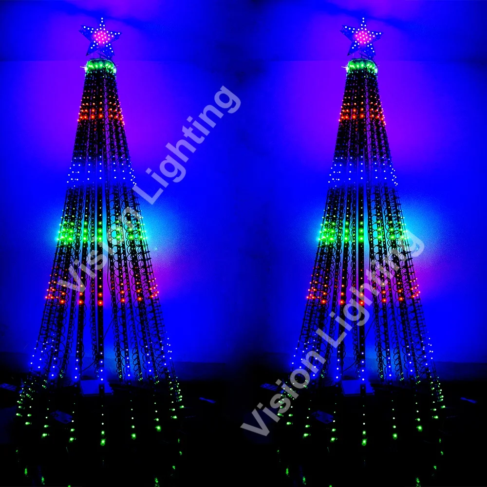 RGB WS2811 Programmable Dynamic Christmas Cone Tree Lights for Outdoor Decoration