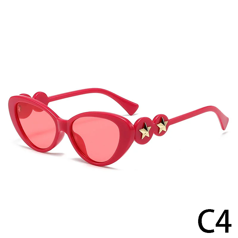 Unisex UV400 Cat Eye Sunglasses - Blue Frame