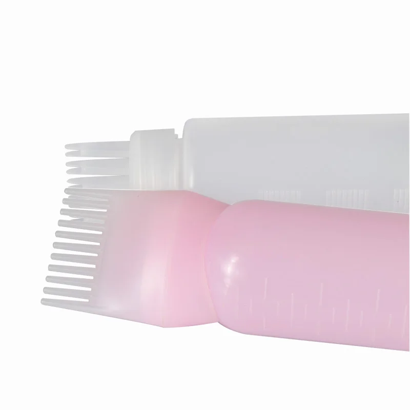 Professional 200ml Custom Eco Friendly PP Plastic Salon Hair Comb and Brush Squeeze Applicator Bottle for Oil Comb Applicator