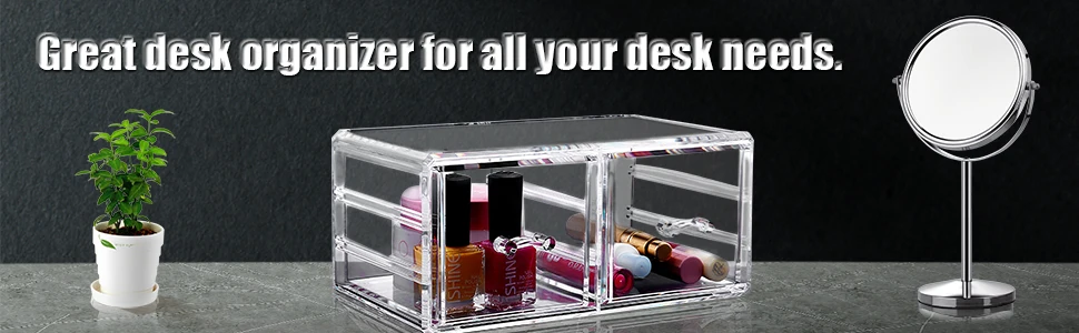 Acrylic Desk Organizer for Office Supplies and Desk Accessories Pen Holder