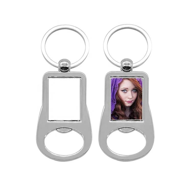 Customized and Personalized custom logo metal bottle opener sublimation beer bottle opener keychain factory