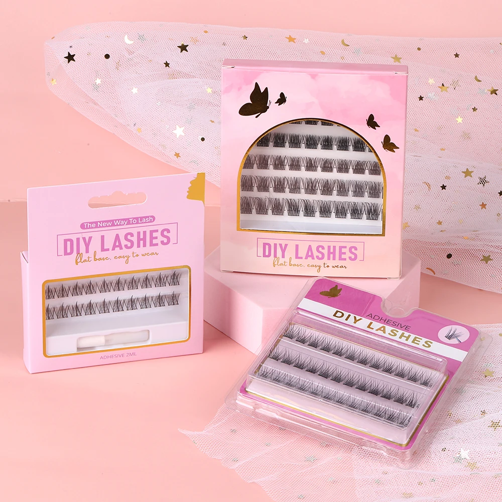 SP EYELASH Diy Segment Lash Kit Private Label Individual Cluster Lashes Natural Lashextension DIY Cluster Lash Extensions
