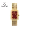 Square Gold+Wine Red Dial 06