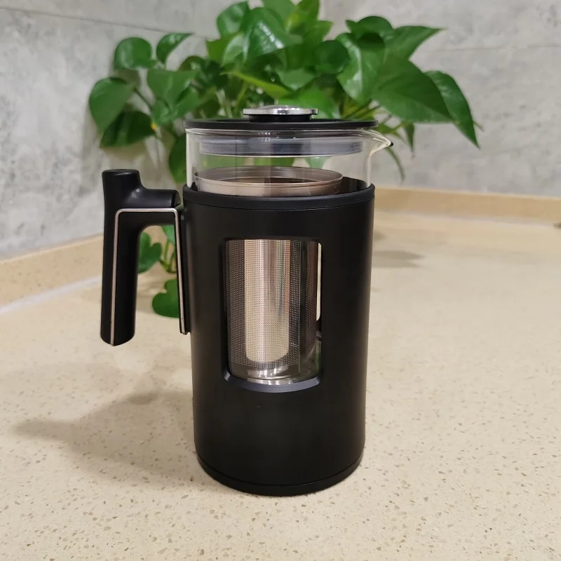 Portable 400ML Visual Water Window Automatic LED Display Double Layer Tea Maker Glass Electric Kettle
