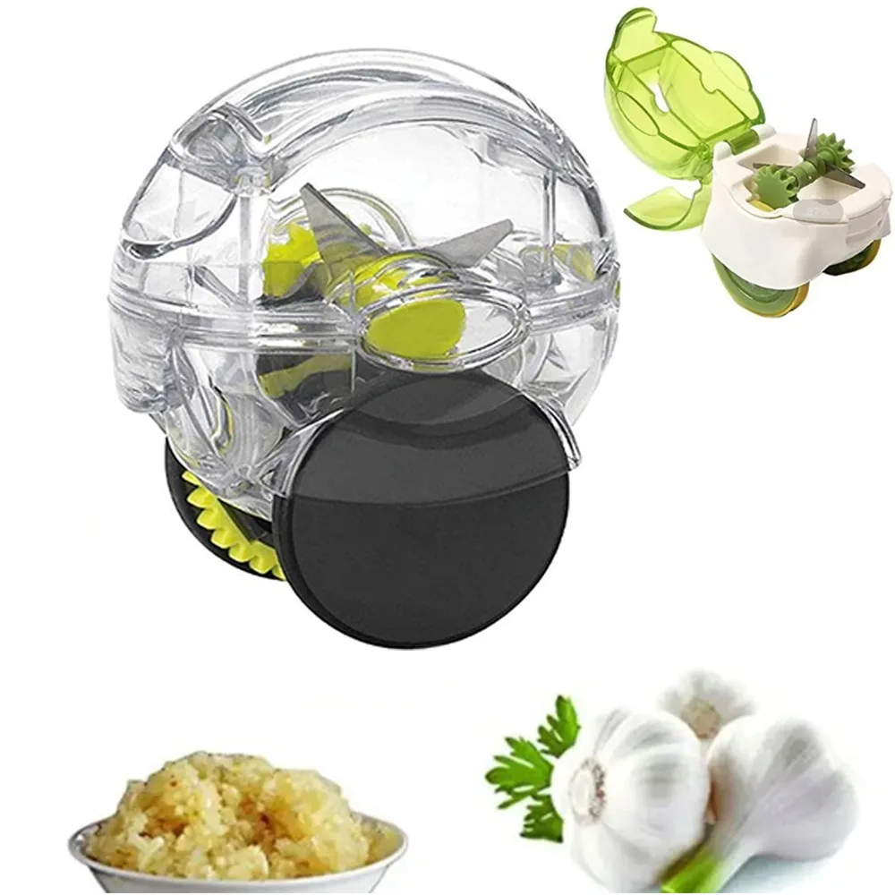 Besafe Creative Kitchen Gadget Plastic Mini Manual Rolling Garlic Hand