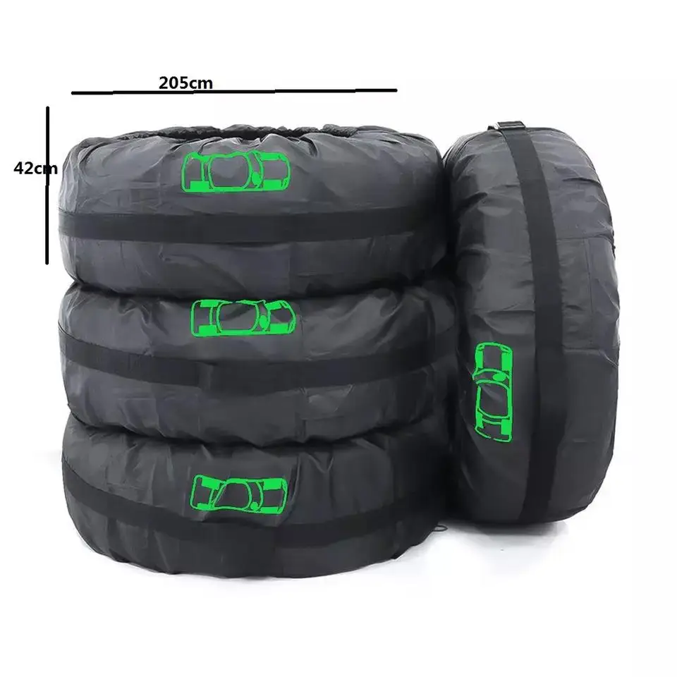 4pcs Set Universal Car Spare Tire Cover For Summer Winer Polyester Auto