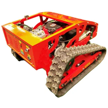 Factory Wholesale Agricultural Robot Zero Turn Flail Crawler Gasoline Remote Control Lawn Mower 800mm
