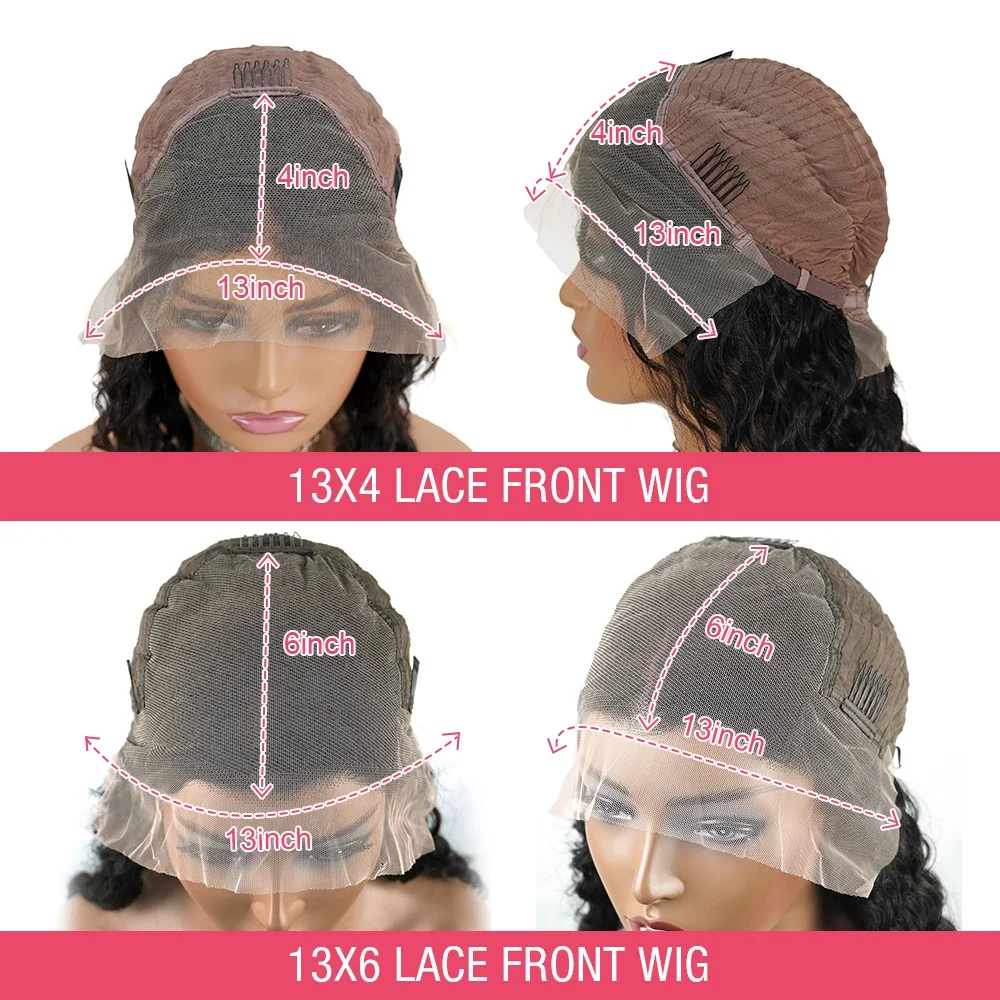 Lockere, tiefe Welle, 13 x 6 HD-Spitzenfrontperücke aus Echthaar, brasilianische Naturwelle, klebefreie Perücken aus Echthaar, 13 x 4 Spitzenfrontperücke für Frauen_voghion.com