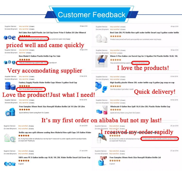 Good Quality 18.9l 19l 20l Plastic Lids 5 Gallon Bottle Cap For 18.9l