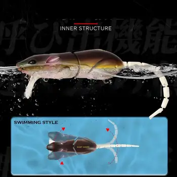 CHEERY Lure Mino 3D Bionic Mouse Multi-segmented Bait Stainless Steel 85mm 17g Ultra-realistic Swim Action for Bass – Lure – view 5