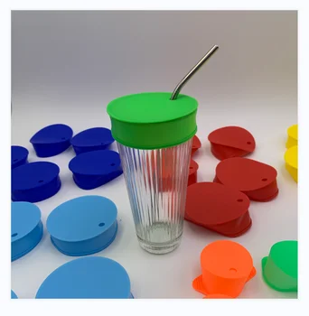Ready to ship silicone cup cover lid 5CM 8CM support OEM reusable silicone food drink cover