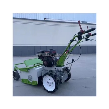 Small household agricultural hand-push hoeing ditching micro-tilling lawn mower exported to Indonesia