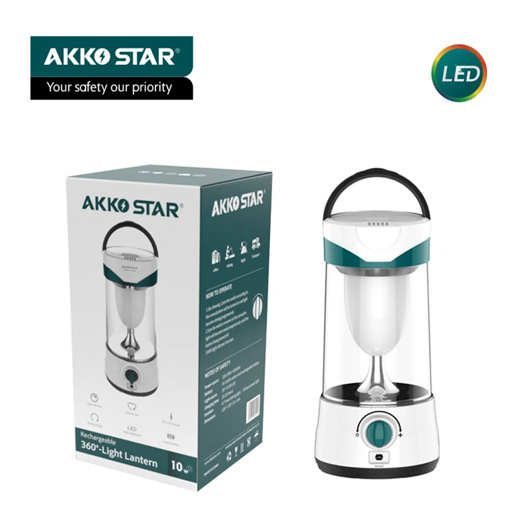 AKKO STAR Rechargeable Emergency Lantern with Rotatable Lighting Multi Function Emergency Light