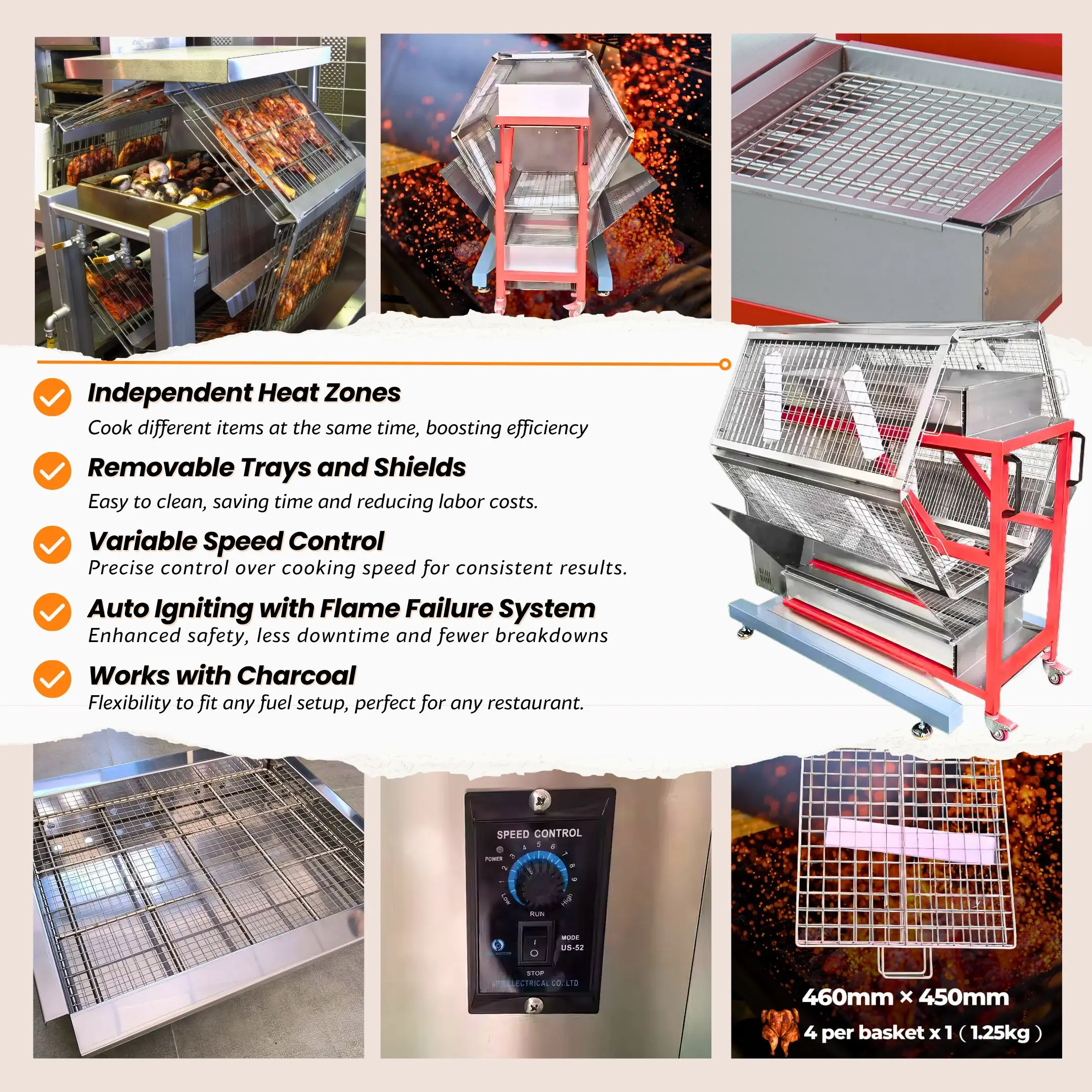 Special Price Salamander Consistent Output Turkish Bbq Charcoal Oven Machine Pain Naan Kebab Auto Grill