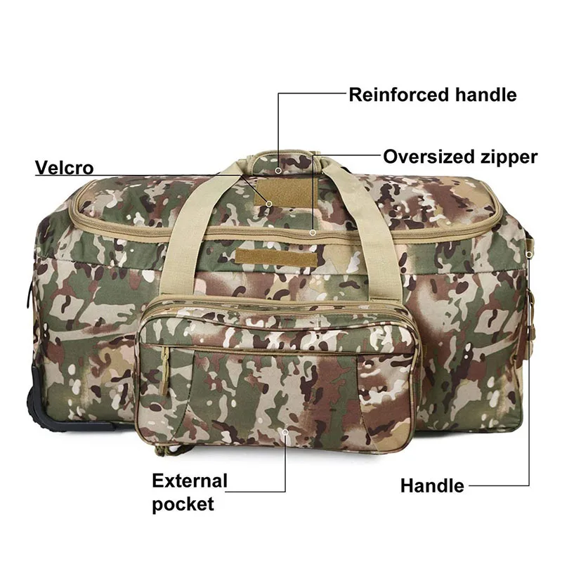 Best Selling Large Capacity Tactical Bag Heavy Duty Camouflage Duffel Bag Travel Sports Tactical Luggage Bag