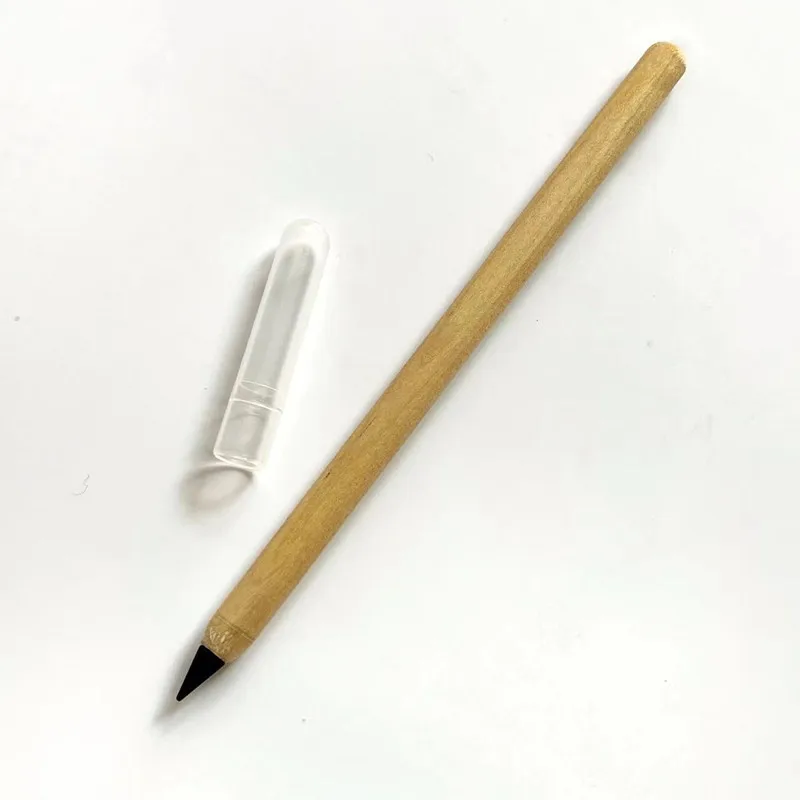 Wooden Infinity Pencil Reusable Everlasting Pencil Replaceable Nib